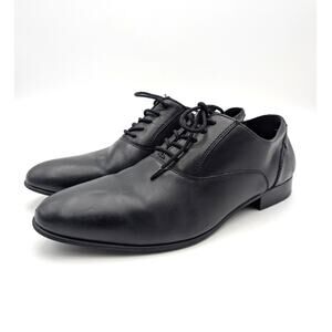 Vince Camuto Jensin Lace-Up Oxford Shoes Plain Toe Men's Black Size US12M EU45